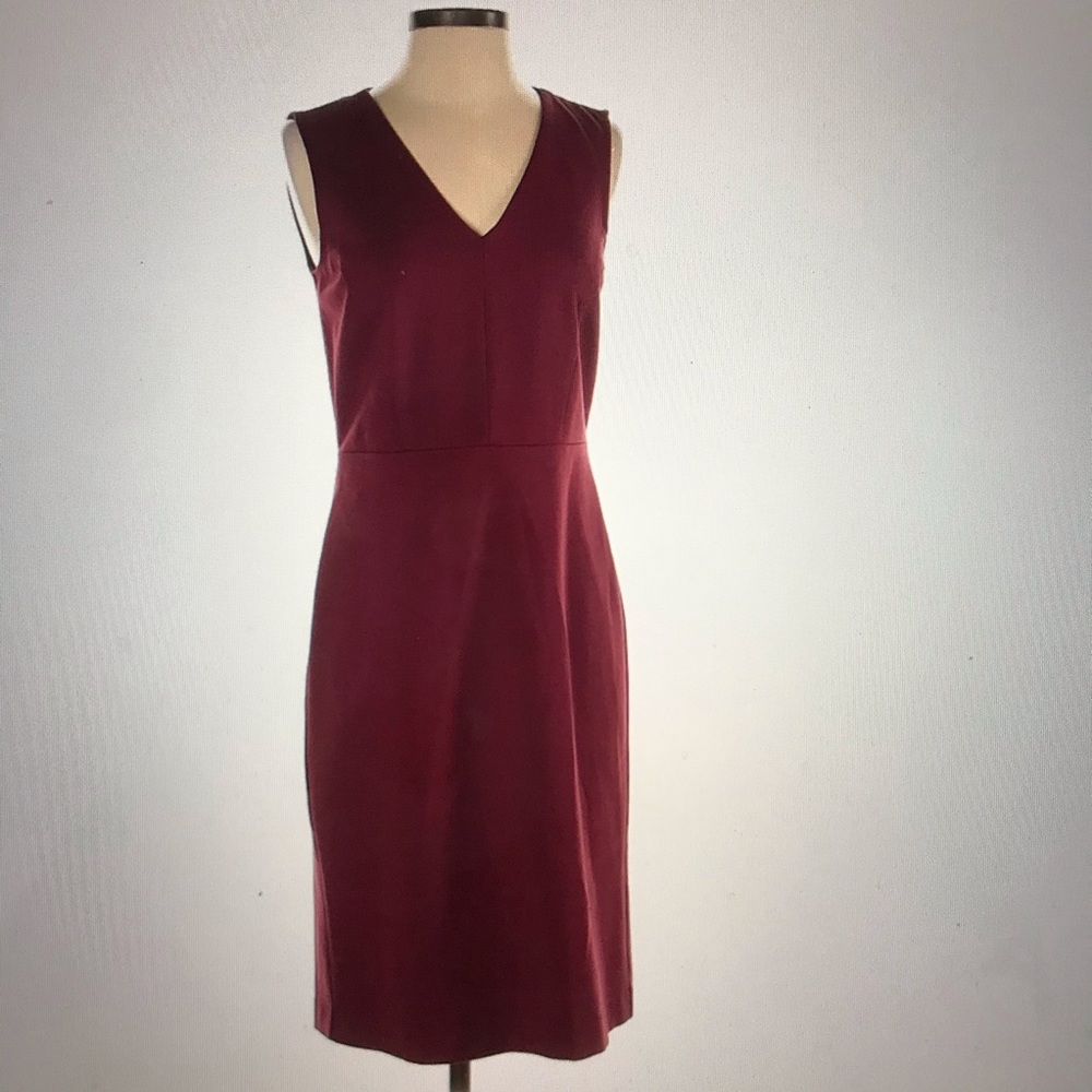 LOFT Maroon sheath dress 4P